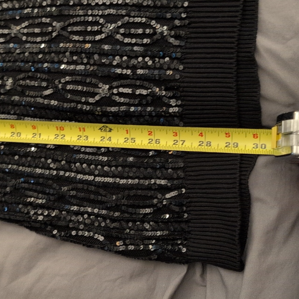 Nwot INC International Concepts Black and Silver V-Neck Sweater Size 1x - Picture 7 of 12